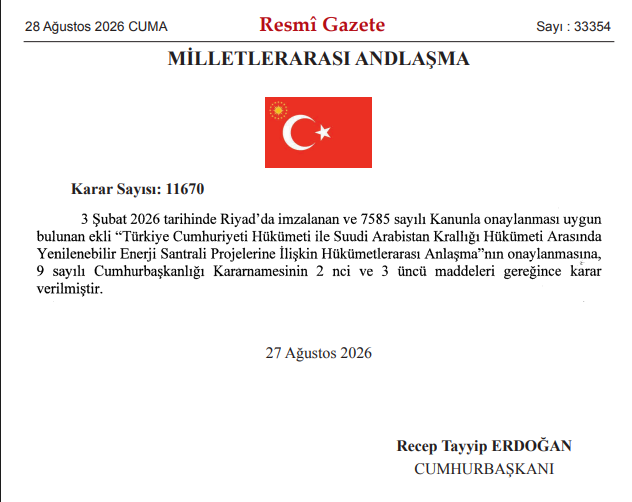 inanmutlu1's tweet photo. Suudi Arabistan'la imzalanan elektrik anlaşması RG'de yayımlandı. 

Anlaşmaya göre, 

Türkiye'de Suudi Arabistan Sivas ve Karaman'da iki güneş santrali kuracak.  

 Üretilen elektriği 30 yıl boyunda EÜAŞ satın alacak.   

Elektrik alımı için Euro olarak garanti verilecek.   

İleriki yıllarda mevzuat değişse dahi bu haklar saklı kalacak.