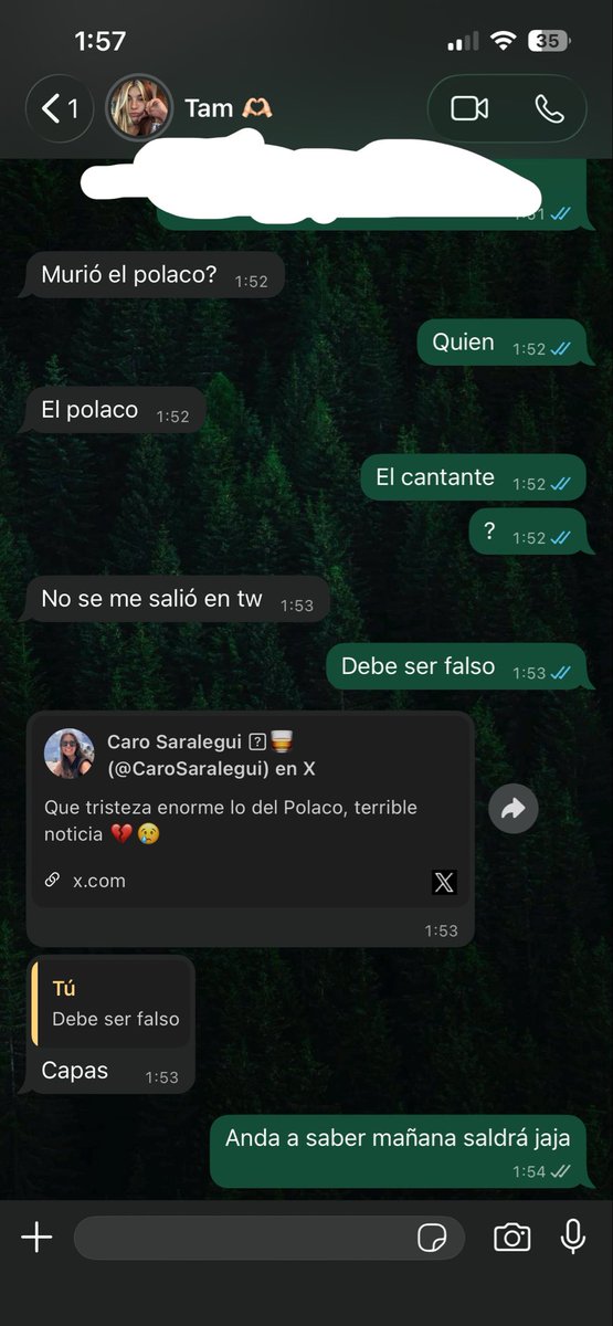 LisetteCoria's tweet photo. Tranqui nuestra conversación casi 2 am , en fin no era el cantante https://t.co/Drd4FecHMU