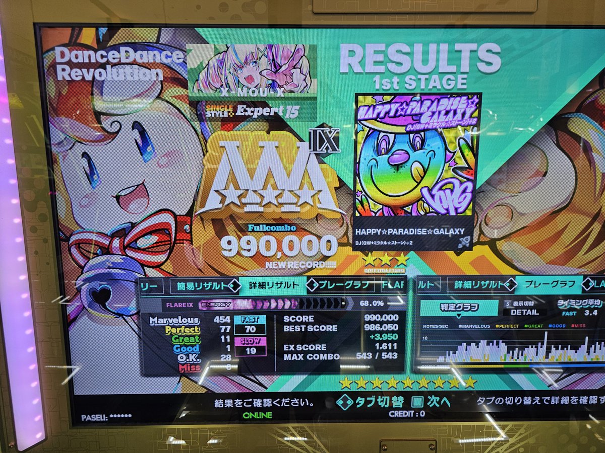 mouprivate's tweet photo. 朝練で18、17スコア上げ、15AAA埋め(ง •̀_•́)ง
ハッピーパラダイスはピッタリAAA😂
 HLY CSP18、867→889
ガニメデ CSP17、964→968
ハッピーパラダイス ESP15、986→990 https://t.co/kB9EG0M24V