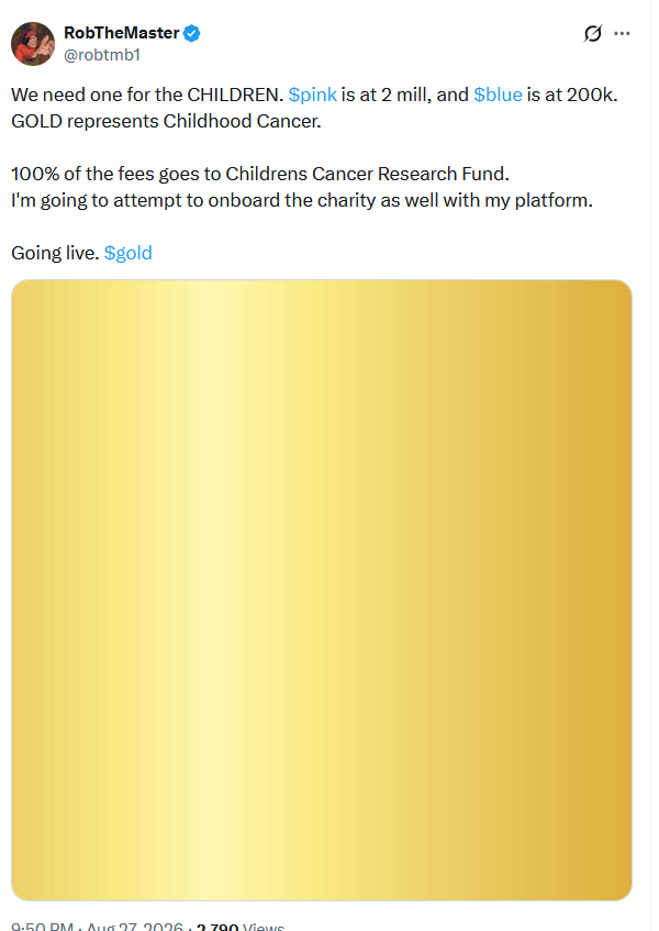 1UPDrizzyFN's tweet photo. everyone buy gold !!!9fQDfXFEVPMZRW7yBM7QRyjcdfbSFXMX8mLxxxkupump
funding kids with caner @robtmb1 is the dev posted the whole story on the coins!! https://t.co/EP98w7Hv7Y