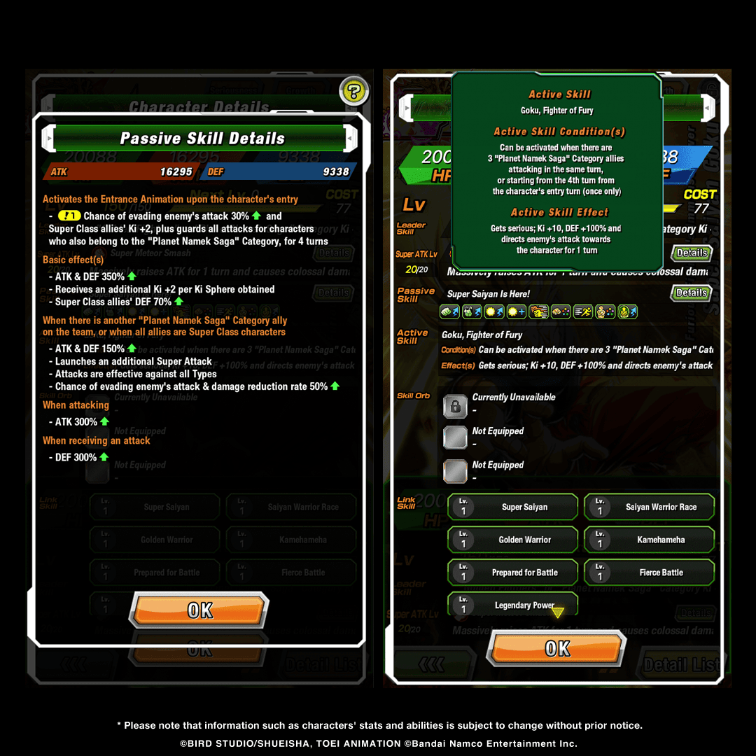 dokkan_global's tweet photo. First-hand information on LR [Furious Fighter's Immense Power] Super Saiyan Goku's stats! (1/2) https://t.co/MsRp475PXR
