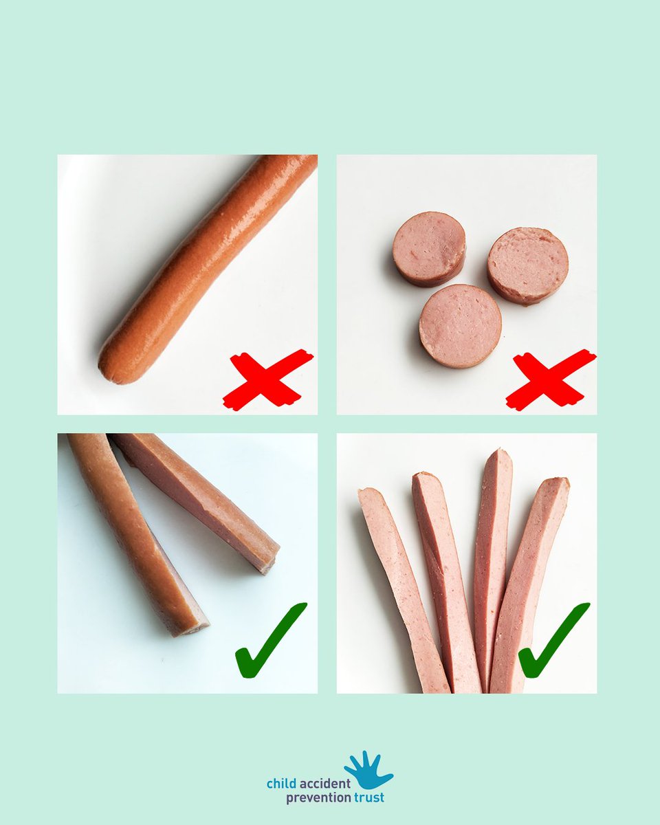 CAPTcharity's tweet photo. Just like grapes, hot dog sausages are also the perfect size and shape to completely block a small child’s airway. And, due to their texture they can be difficult to dislodge with standard first aid techniques.

https://t.co/ieKd9Ed3kT

#ChildSafety #ChildHealth https://t.co/dLPVmZn9sh