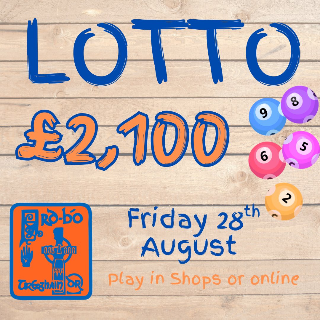 ardboegfc's tweet photo. 🔶🔷💰 FRIDAY NIGHT LOTTO 🔶🔷💰

This week’s jackpot is £2,100!!💰

Play online and click auto-renew so you don’t miss out when your numbers come up! 🎰

https://t.co/ZK8lwzBDbm…

‼ Online Lotto entry closes at 8:00pm ‼ https://t.co/cMeapRruIS
