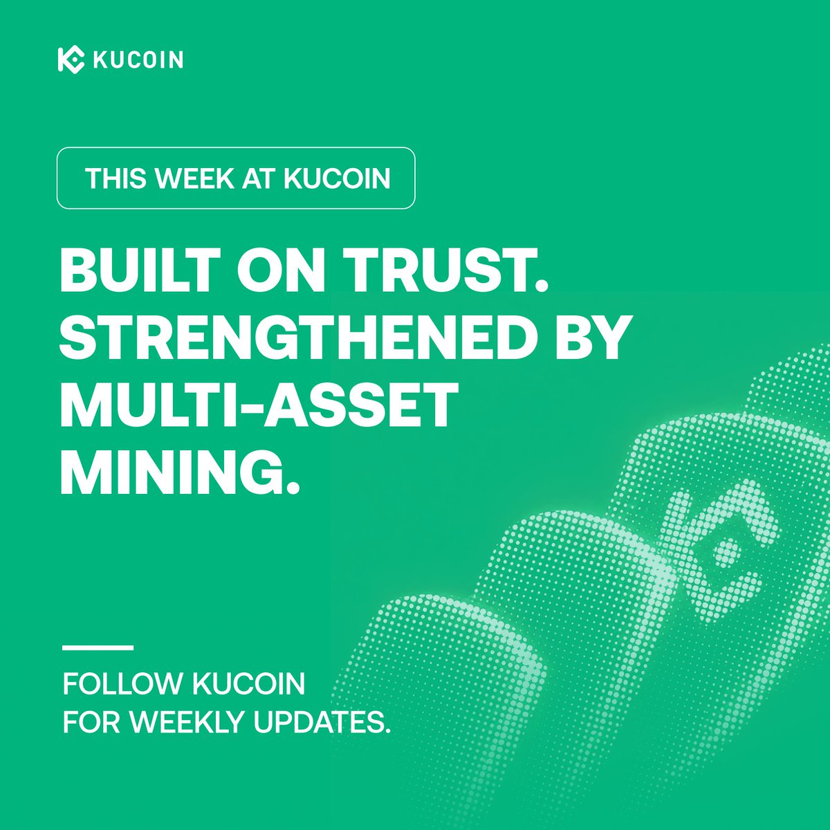 kucoincom's tweet photo. 📰 KuBrief | Weekly PR Round-Up

This week’s big headline: KuMining Launched KAS Cloud Mining

Swipe through for your weekly update on @KuMiningCom 👇

#KuCoin #KuBrief #WeeklyUpdate #KuMining https://t.co/leu9PkkpgW