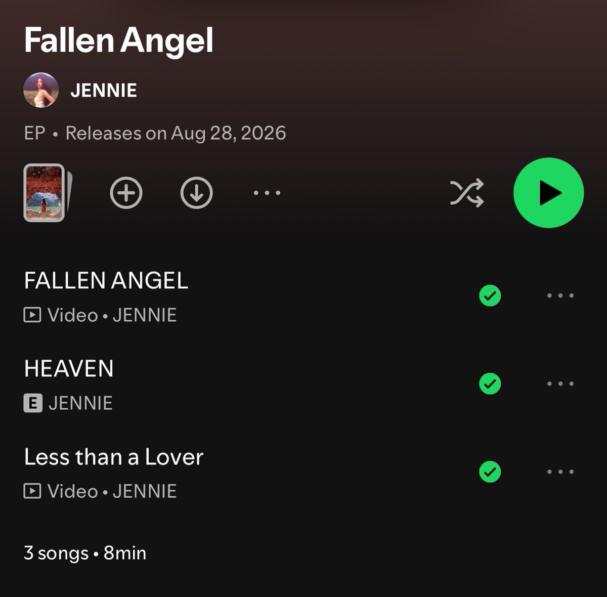 pinksview's tweet photo. what is your favorite song on fallen angel by jennie? https://t.co/WZkUkFBIKU