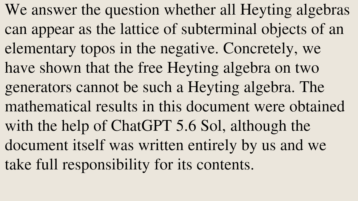 CategoryPapers's tweet photo. Failure of Higher-Order Truth within Intuitionistic Propositional Logic

Lingyuan Ye, Yiqi Xu
https://t.co/VnjgDsGxyI [𝚖𝚊𝚝𝚑.𝙲𝚃 𝚖𝚊𝚝𝚑.𝙻𝙾] https://t.co/zhw7NcUjxA