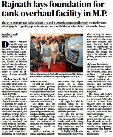 itssparsh07's tweet photo. What matters isn’t just the facility, it’s the resilience it creates. 
In a war, tanks are valuable only if they can be kept operational. Indigenous overhaul capacity for T-72s and T-90s means faster recovery, lower dependence, and stronger combat readiness.🇮🇳

#defence https://t.co/ePzgHOdIdi