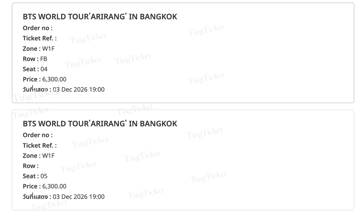 TingTickets's tweet photo. รีวิวรับกดบัตร BTS 🎫💜
รอบวันที่ 25 ที่ผ่านมาครับ
ขอบคุณลูกค้าที่ไว้วางใจให้ทางร้านช่วยกดบัตรนะครับ 🙏
ดีใจที่ได้เป็นส่วนหนึ่งในการพาทุกคนไปดู BTS WORLD TOUR ที่กรุงเทพฯ 💜

#รับกดบัตร #รับกดบัต��คอนเสิร์ต #BTS_WORLDTOUR_BANGKOK #BTS https://t.co/sOIvx9S2Wj