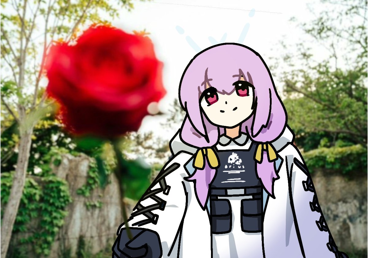 NepNep132's tweet photo. Have a flower, bro https://t.co/eSx1akGSme