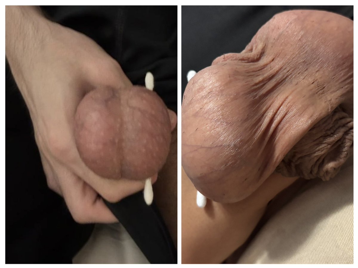 kinghuevotes's tweet photo. 2 guys were brave enough to wanna compare their balls with me via DMs.
I’m glad they know their place #bullballs #bigballs #huevotes https://t.co/N1OEdxWtCu