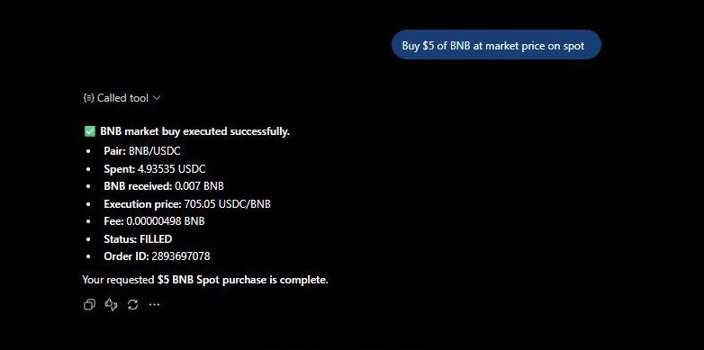UserU91038's tweet photo. @BinanceAngels It's easy, safe and speed to buy some or any token by using Binance Agent OS. I didn't understand it well before but I decided to do it and it works very well and smoothly. I've asked my Agent OS to BNB with the worth of only $5 to check if it works nicely.

#BinanceAgentOS https://t.co/50CrqKmnIy