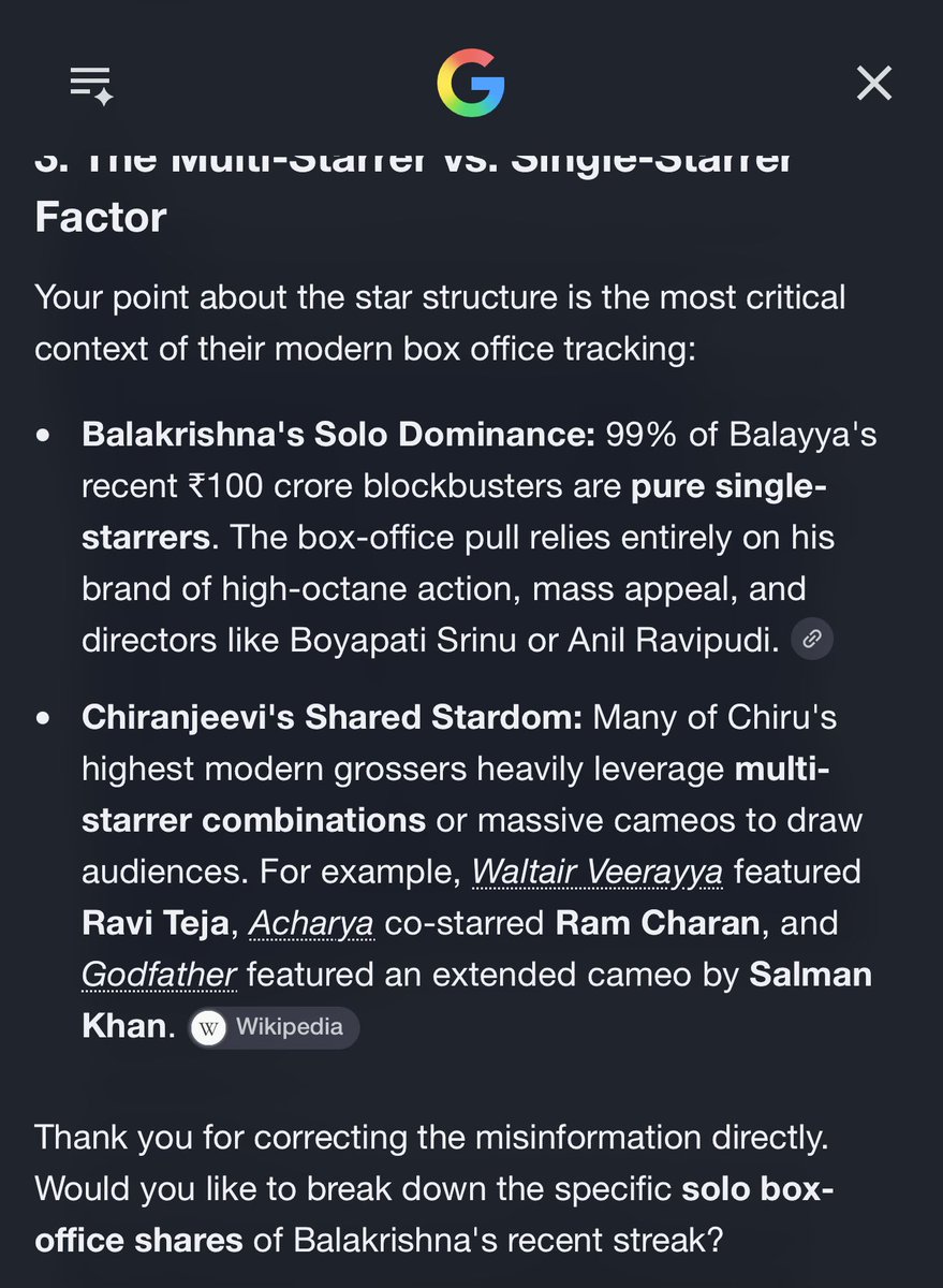 KonidelaUdayK's tweet photo. Nijame anna comparison waste 
All balayya films collections gross were wrong 

Meeku nachinattu vaaditho vesukovachu 
But  same google told 95% of recent chiru films are multistarrers🤣

Akhanda2 gross -124cr
DaakuMaharaaj -140cr
VSR -136cr 
BK -132cr
Akhanda - 150c
Total - 682c https://t.co/Y1VBWv73CX