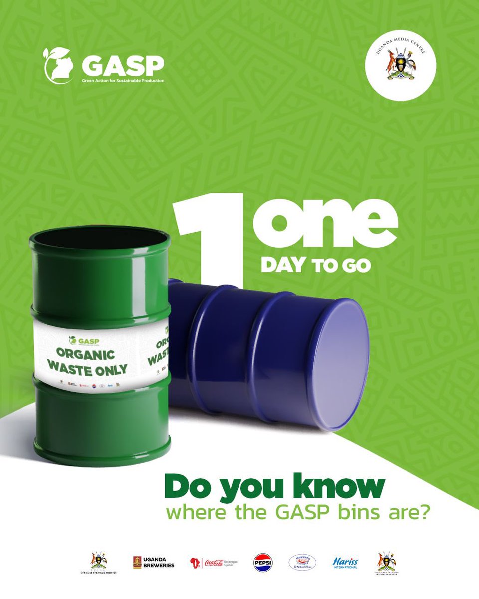 OPMUganda's tweet photo. One day to go. Tomorrow is #NationalCleaningDay

𝐃𝐨𝐧’𝐭 𝐦𝐢𝐬𝐬 𝐭𝐡𝐞 𝐛𝐢𝐧. Start sorting your waste today at home and at your business.

Small actions matter. Let’s clean our public spaces. Let’s keep 🇺🇬 clean.

#OPMUganda #CleanUganda https://t.co/3ArwYH0qnO