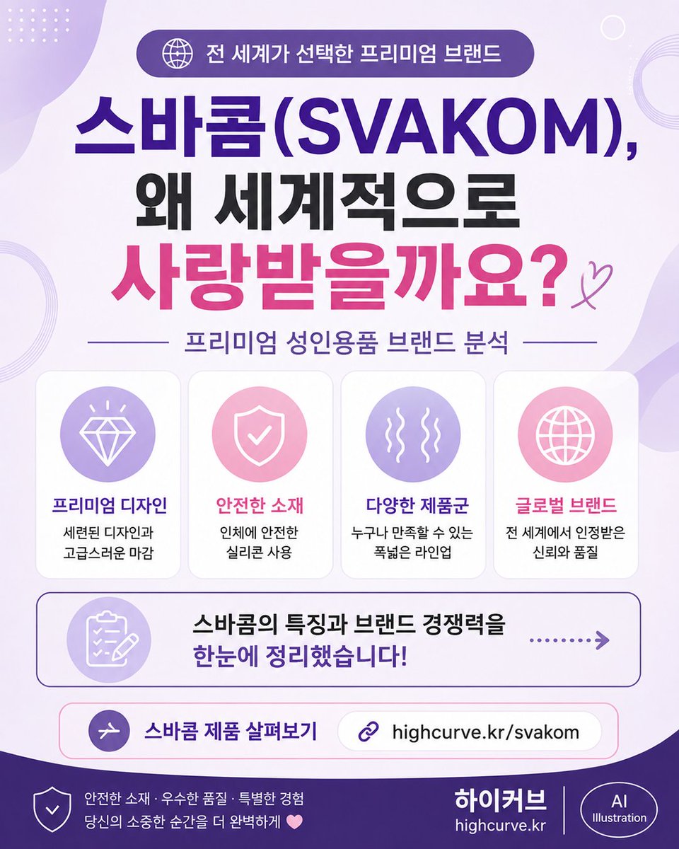 highcurvekr's tweet photo. 스바콤(SVAKOM), 왜 세계적으로 알려진 성인용품 브랜드일까요?

디자인부터 다양한 제품 구성까지,
스바콤의 특징과 브랜드 경쟁력을 정리했습니다.

👉 스바콤 제품 살펴보기

https://t.co/KspjXN31K8

#스바콤 #SVAKOM #성인용품 https://t.co/KooMOyY391