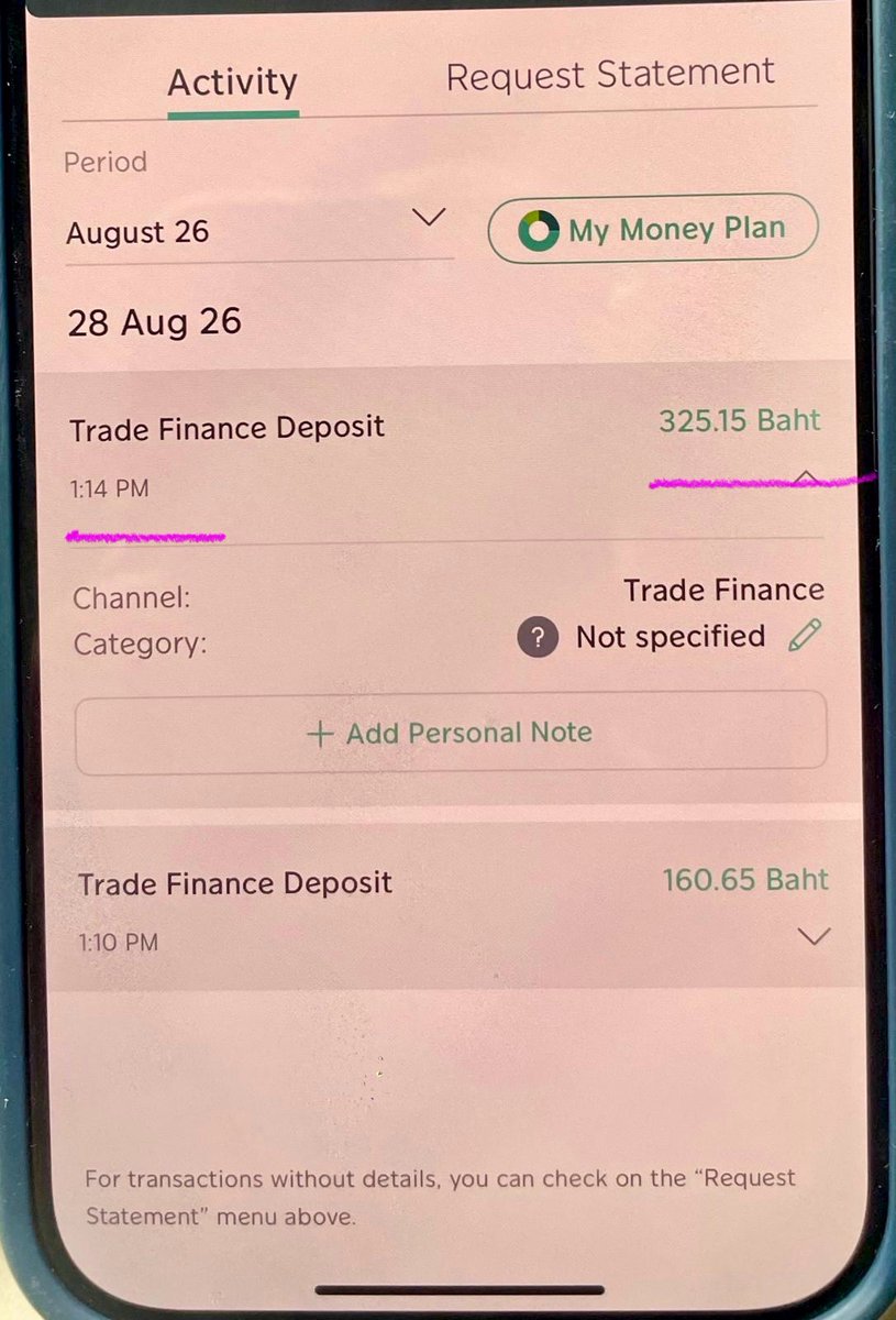 Pure8Nature's tweet photo. $VELO l @veloprotocol l @VeloOfficial_KR

I have tried the Off-ramp again and this time to another big bank in Thailand 🇹🇭

🏦 Kasikorn Bank 
--------------------
Currency Exchange Rate: 1 USD = 32.97 THB  
Fees on 28 Aug 2026 = $0.11-0.12 (3.63-3.94 THB)

I did two transactions
1. $10 = 329.7 - 3.94 THB =325.76 THB 
2. $5 = 164.85 - 3.63 THB =161.2 THB 

What / When I received my money today
-------------------------------------------
1. $10 offramp at 10:47 hrs, arrived 13:14 hrs (2H 27m)
    -> received 325.15 THB (less by 0.61 THB)
2. $5 offramp at 12:03 hrs, arrived 13:10 hrs (1H 7m)
    -> received 160.65 THB (less by 0.55 THB)

0.61 + 0.55 =1.16 THB which is ~$0.04 a super tiny amount, almost dust lol

😀 So, I received almost exactly today’s USD-to-THB rate but the transfer took longer than the ones I made through SCB and Bangkok Bank on August 26, which were completed in less than 30 minutes. 

I think the transaction time depends on several factors, the banks involved and the routing behind it.

So far, off-ramping through the Orbit Plus app to my accounts at 🇹🇭 Thailand’s Major Banks has worked SCB, Bangkok Bank, and Kasikorn Bank ✅