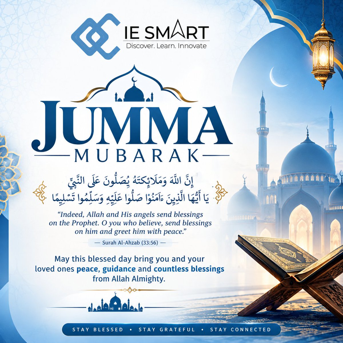ietechpathins's tweet photo. Jumma Mubarak 🌙
On this blessed day, let us remember the words of Allah:
“Indeed, Allah and His angels send blessings upon the Prophet. O you who have believed, ask Allah to confer blessing upon him and ask Allah to grant him peace.” (Surah Al-Ahzab 33:56)
#JummaMubarak https://t.co/qQH8VKXUvn