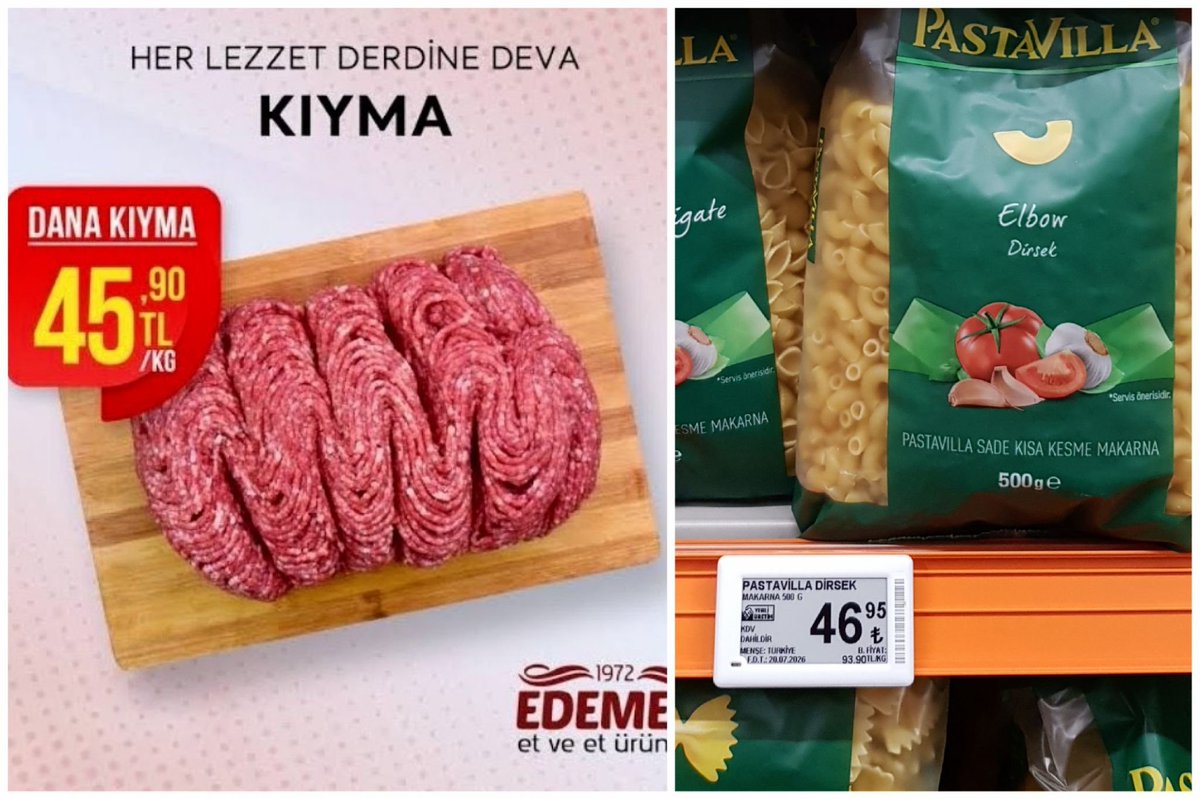 ZamHaberAjans's tweet photo. Yıl 2021 : 1 Kilo kıyma  45,90 TL 
Yıl 2026 : 1 Paket makarna 46,95 TL https://t.co/jTy5e7sgD1