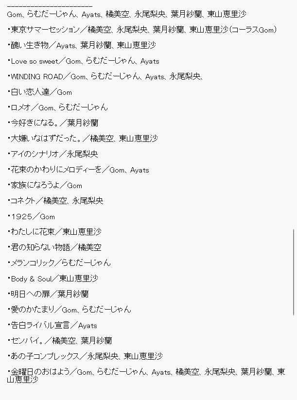 hwyoshi2's tweet photo. #ハニワ24
豪華アコースティックセッション枠セトリ！ https://t.co/rrJAhuj4aN