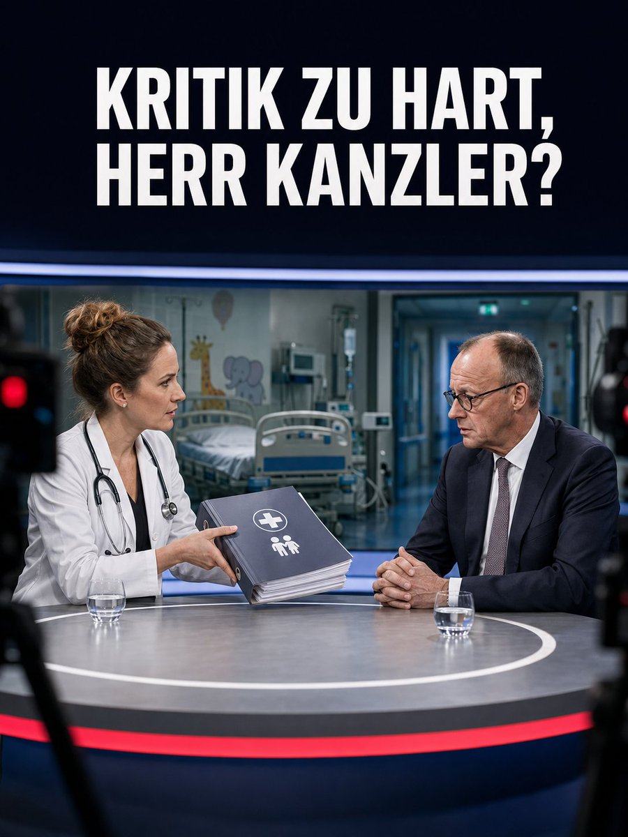 Libertas2906's tweet photo. WENN KRITIK DEN KANZLER TRIFFT, WIRD PLÖTZLICH DER TON ZUM PROBLEM

Friedrich Merz wollte im Fernsehen Bürgernähe demonstrieren. Bekommen hat er stattdessen eine Abrechnung mit der Wirklichkeit. Die Kinderärztin Bea Merscher warf dem Kanzler vor, mit seiner Politik die Zukunft von Kindern zu gefährden, ein Kliniksterben in Kauf zu nehmen und seinen Amtseid zu brechen. Ihre Worte waren hart. Doch wer ein Land regiert, darf nicht erwarten, dass ihm die Bürger ihre Verzweiflung in wohltemperierten Sätzen servieren.

Merz reagierte sichtbar empört. Die Kritik gehe „zu weit“, sei eine „persönliche Herabsetzung“ und „harter Tobak“. Man muss sich das auf der Zunge zergehen lassen: Nicht die dramatische Lage in Praxen und Kliniken steht plötzlich im Mittelpunkt, sondern die gekränkte Befindlichkeit des Kanzlers. Nicht die Frage, ob Kinder noch rechtzeitig einen Termin bekommen, ob Eltern stundenlang in überfüllten Wartezimmern sitzen oder Krankenhäuser unter dem Sparzwang zusammenbrechen, sondern die Frage, ob Friedrich Merz der Ton einer Ärztin gefällt.

Das ist die Fluchtbewegung einer politischen Klasse, die Kritik nur so lange begrüßt, wie sie höflich, folgenlos und bequem bleibt. Wird es konkret und laut, beginnt das Jammern über die Wortwahl. Dann wird aus dem verantwortlichen Regierungschef plötzlich das Opfer einer angeblichen Herabsetzung.

Natürlich darf Merz den Vorwurf eines vorsätzlichen Amtseidbruchs zurückweisen. Auch scharfe Kritik wird nicht automatisch richtig, nur weil sie mit Leidenschaft vorgetragen wird. Aber ein Kanzler sollte souverän genug sein, hinter den drastischen Worten das eigentliche Problem zu erkennen. Eine Kinderärztin spricht nicht über abstrakte Haushaltszahlen. Sie erlebt jeden Tag, was politische Entscheidungen im wirklichen Leben bedeuten. Wenn eine solche Stimme Alarm schlägt, wäre Zuhören angebracht – nicht beleidigtes Zurückzucken.

Merz verteidigt sich mit dem Hinweis, alle Bereiche des Gesundheitswesens müssten Einsparbeiträge leisten. Das klingt nach Buchhaltung, nicht nach Führung. Denn der Staat hat kein Einnahmeproblem, sondern ein Prioritätenproblem. Für immer neue Behörden, politische Prestigeprojekte, internationale Geldgeschenke und eine ausufernde Bürokratie scheinen Milliarden verfügbar zu sein. Sobald es aber um Familien, Kinder, Ärzte und Krankenhäuser geht, entdeckt Berlin plötzlich die Grenzen staatlicher Möglichkeiten.

Auch ein Familienvater in der Sendung schilderte, dass Familien immer häufiger allein gelassen würden. Wieder erklärte Merz die Kritik für zu hart. Vielleicht ist nicht die Kritik zu hart, Herr Bundeskanzler. Vielleicht ist die Realität härter geworden, als es die Berliner Politikblase wahrhaben will.

Wer vor der Wahl einen Kurswechsel ankündigt, muss sich nach der Wahl an Ergebnissen messen lassen. Bürger sind keine Statisten für eine inszenierte Fernsehrunde. Sie sollen nicht dankbar nicken, wenn ihnen erklärt wird, warum für ihre Sorgen kein Geld vorhanden ist. Sie dürfen wütend sein, widersprechen und einem Kanzler sagen, dass sie seine Politik für falsch, kalt oder zerstörerisch halten.

Das Amt des Bundeskanzlers verleiht Macht, aber keinen Anspruch auf Schonung. Wer Entscheidungen trifft, die Millionen Menschen betreffen, muss Kritik aushalten können – auch wenn sie unbequem formuliert ist. Merz hätte an diesem Abend Größe zeigen können. Er hätte nachfragen, Verantwortung übernehmen und konkrete Lösungen nennen können. Stattdessen blieb der Eindruck eines Regierungschefs, der sich stärker gegen Worte verteidigt als gegen die Zustände, die diese Worte ausgelöst haben.

Die Kinderärztin hat den Nerv getroffen. Nicht weil jede ihrer Formulierungen unangreifbar wäre, sondern weil sie ausgesprochen hat, was immer mehr Menschen empfinden: Diese Regierung verlangt Verständnis für sich selbst, zeigt aber erschreckend wenig Verständnis für diejenigen, die jeden Tag die Folgen ihrer Politik tragen.

https://t.co/WOvx3zga7D