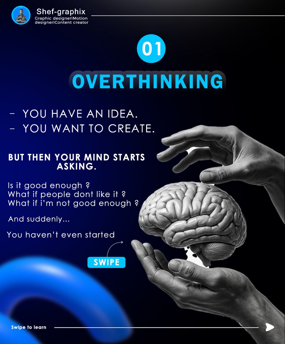 Shef_graphix's tweet photo. 3 things killing your progress as a designer. 🎨
You might be doing them without even realizing it.
Swipe through to find out ➡️
#GraphicDesign #DesignTips #CreativeDesign #shefgraphix https://t.co/yy585tCSAe