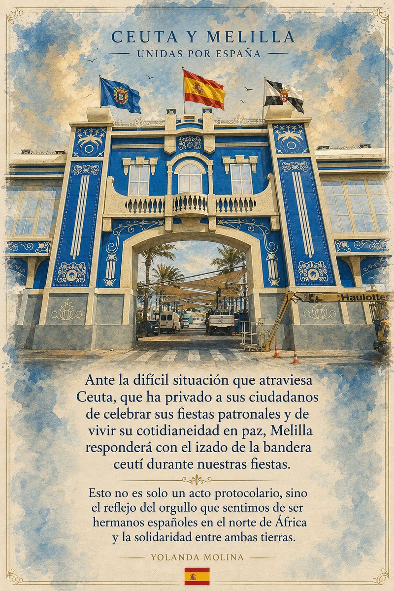 OsculaInfame's tweet photo. Hoy, más que nunca, desde Melilla, todo nuestro apoyo y solidaridad a nuestros hermanos ceutíes 🫂 https://t.co/aiqbAKMhXi