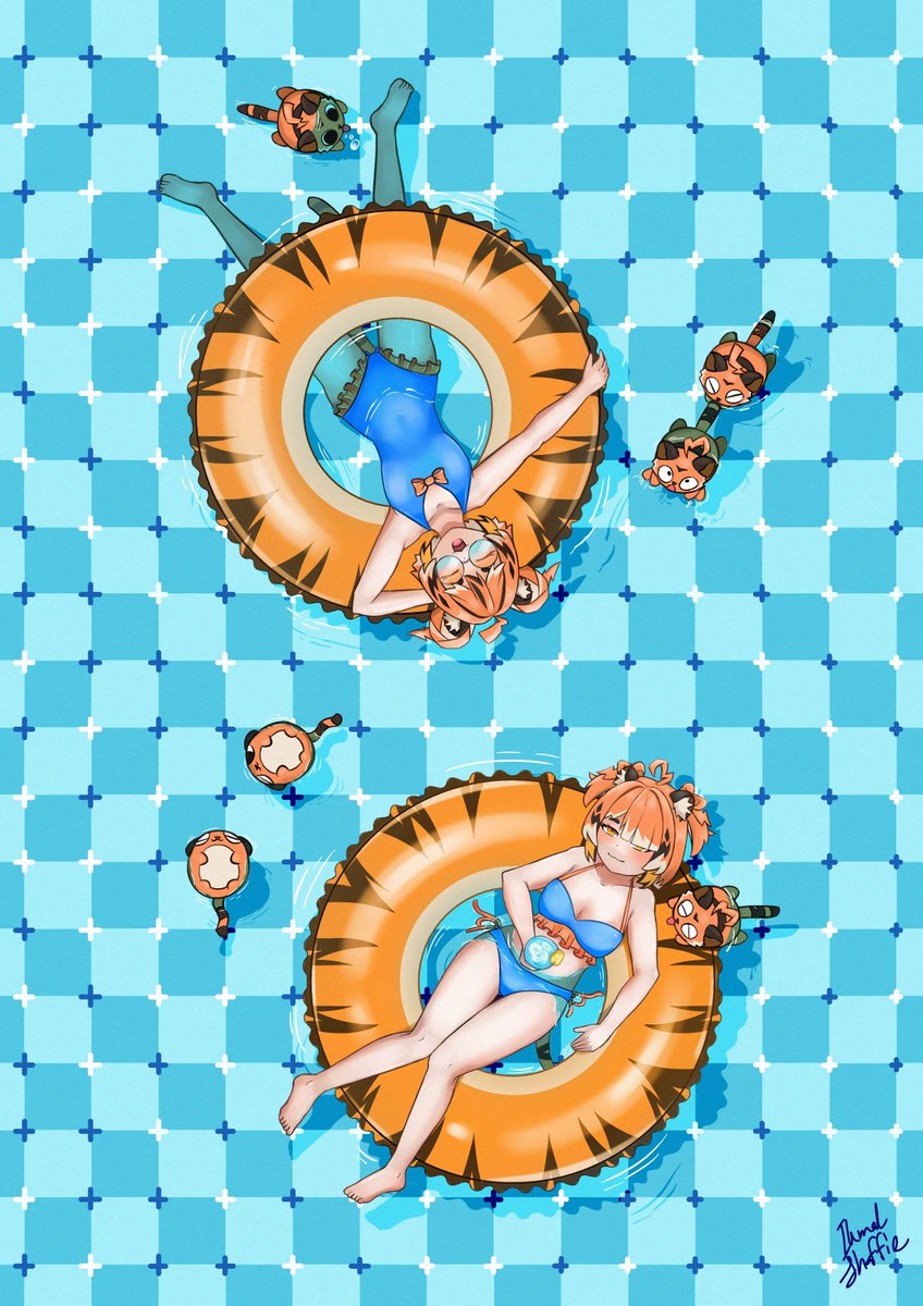 IkmalShaffie's tweet photo. Happy Birthday &amp; 2nd Anniversary for our local twin tigress, Pawwa &amp; Hanna~!🎂🎉
#pawwart #hannaillust #ProjectDreamcatcher #pwhn2ndanni https://t.co/M4nqf5OM9V