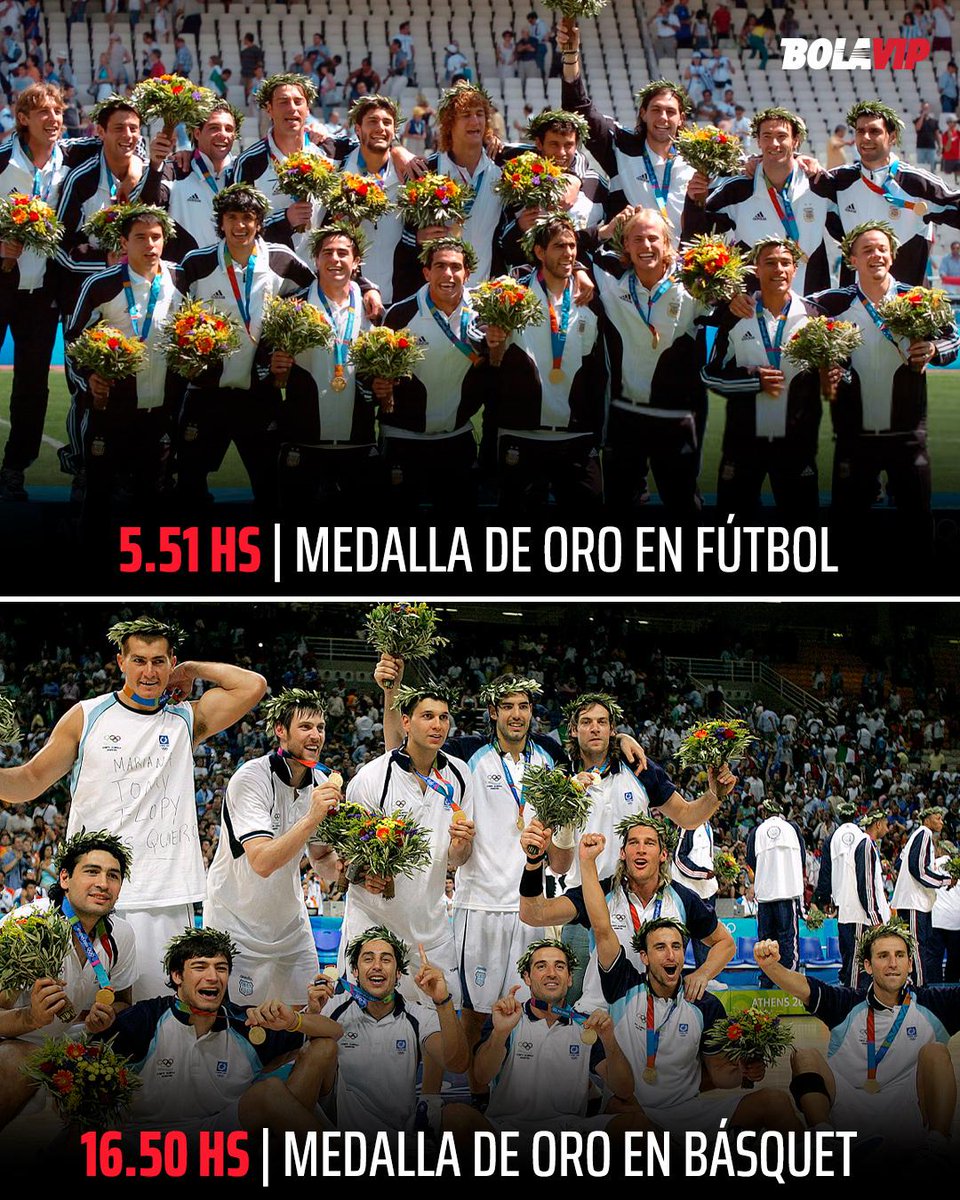 BolavipAr's tweet photo. 🔙 Atenas 2004. Se cumplen 22 años de uno de los días más recordados de la historia del deporte argentino: dos medallas de oro en cuestión de 11 horas.

¡Coronados de gloria! 🏅🇦🇷 https://t.co/OVZsu2OdLu