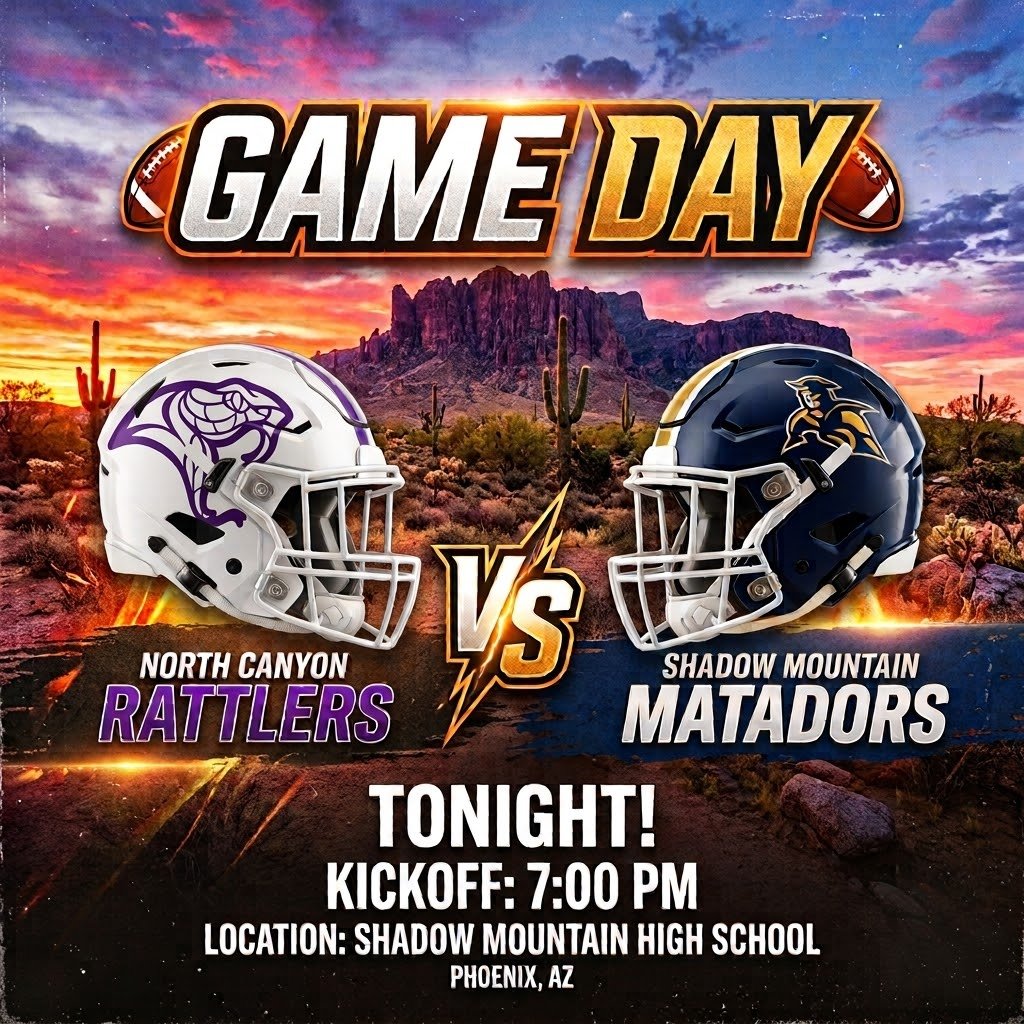 northcanyonfb's tweet photo. 🏈 GAME DAY!!! 🟣⚫
🕛 7PM
📍 @ Shadow Mountain HS
#weoverme https://t.co/HnIfs17AnZ