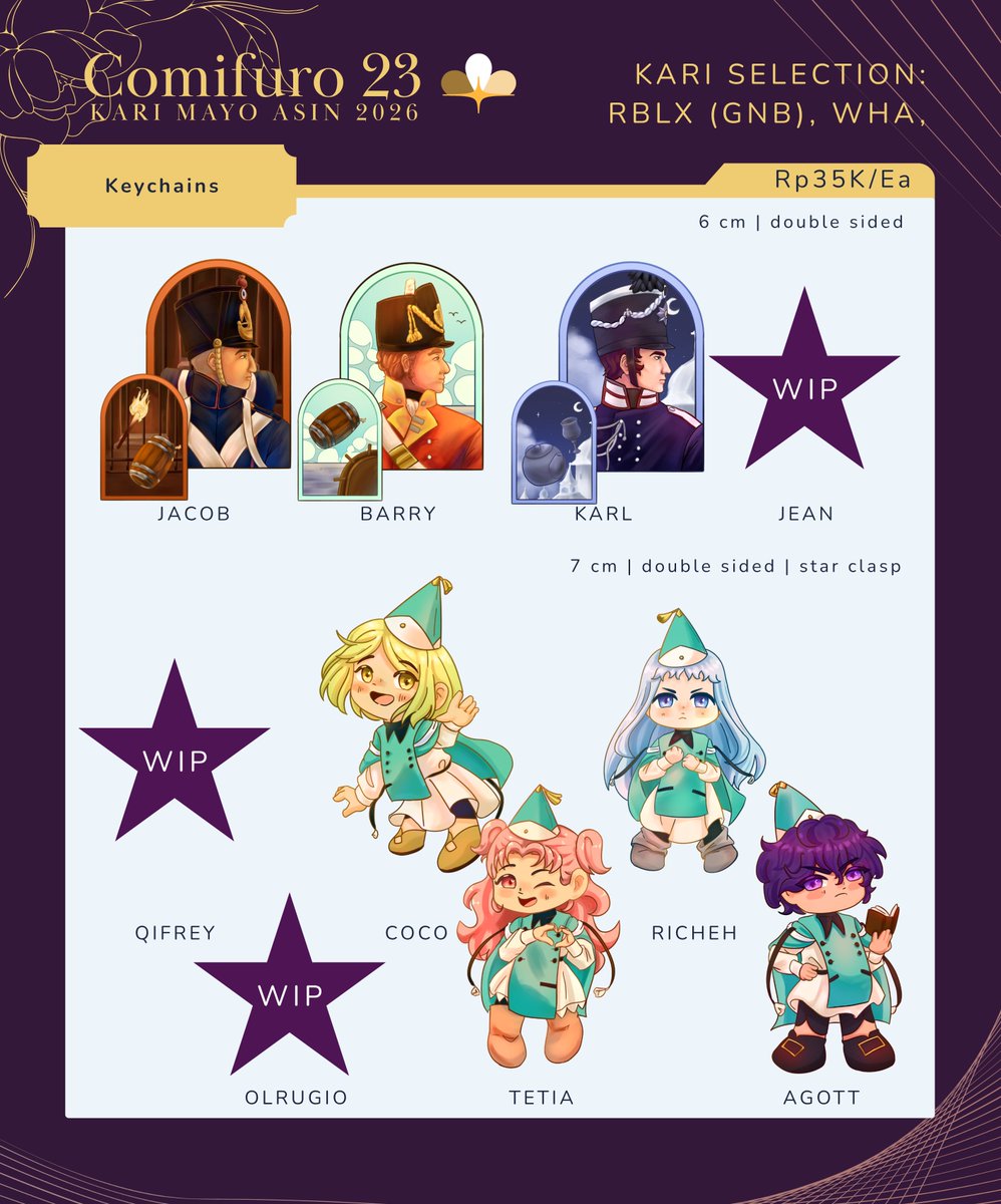 karimayoasin's tweet photo. #CF23 PART 1 PREORDER OPEN!
(4/9)

📅28 Agust - 6 Sept
📤Pick Up Day 2 ONLY
💸QRIS/BCA
❗️10% disc
https://t.co/hz3Hza8RTP

✒️Guns and Blackpowder (GnB), Witch Hat Atelier (WHA) Twisted Wonderland (TWST), Fear &amp; Hunger (Funger), Original (part 2)

#comifuro23 #comifuro23catalogue https://t.co/McBQ94YBbM
