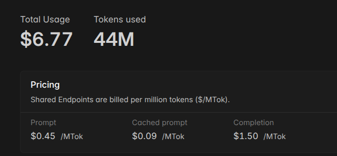 BrahimElghazi03's tweet photo. all this arguing over who serves glm-5.3-flash cheapest. meanwhile Modal hands out $30/mo in free credits and hosts it too. even at ~3x the price that's still ~180m tokens a month for $0.
https://t.co/om7DWYtmr5 https://t.co/LFhZtBBaS3