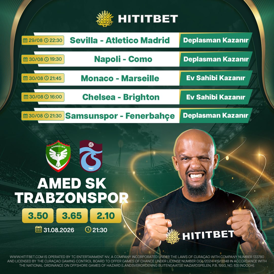 hititbetXresmi's tweet photo. 🔥🦁 FELIPE MELO SAHNEDE, HİTİTBET KUPONU HAZIR! 💚💛

💥⚽️ Melo’nun enerjisiyle kuponunu güçlendir, heyecanı son düdüğe kadar yaşa! 🔥🎯
🚀👑 Kazanma ruhu, futbol tutkusu ve HİTİTBET heyecanı tek kuponda! 💚🔥

🔥 FELIPE MELO &amp; HİTİTBET! 💚💛

https://t.co/uzOWbSxCoM https://t.co/lzaa6NanOv