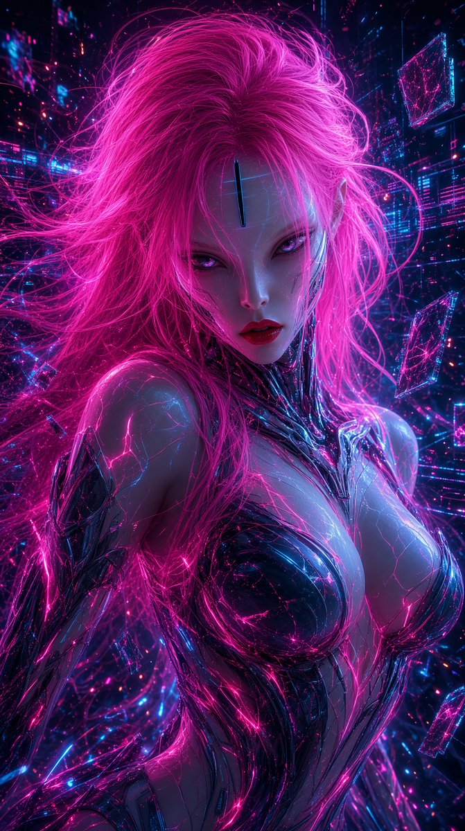 TriCorePN01's tweet photo. Sie Leuchtet so schön 🔥💕
#Cyberpunk
#grok
#サイバーパンク
#AIアート
#Alart
#NeonNoir
#SciFiArt https://t.co/AruWZ4aa4P