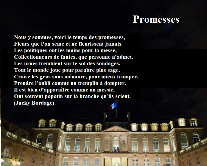 opppinions's tweet photo. Nous y sommes, voici le temps des #promesses,
Fleurs que l’on sème et ne fleurissent jamais.
Les #politiques ont les mains pour la messe,
Collectionneurs de fautes, que personne n’admet.
Les #urnes tremblent sur le sol des sondages,
Tout le monde joue pour paraître plus sage.
Croire les gens sans mémoire, pour mieux tromper,
Prendre l’oubli comme un tremplin à dompter.
Il est bien d’apparaître comme un messie,
Ont souvent popotin sur la branche qu’ils scient.😳