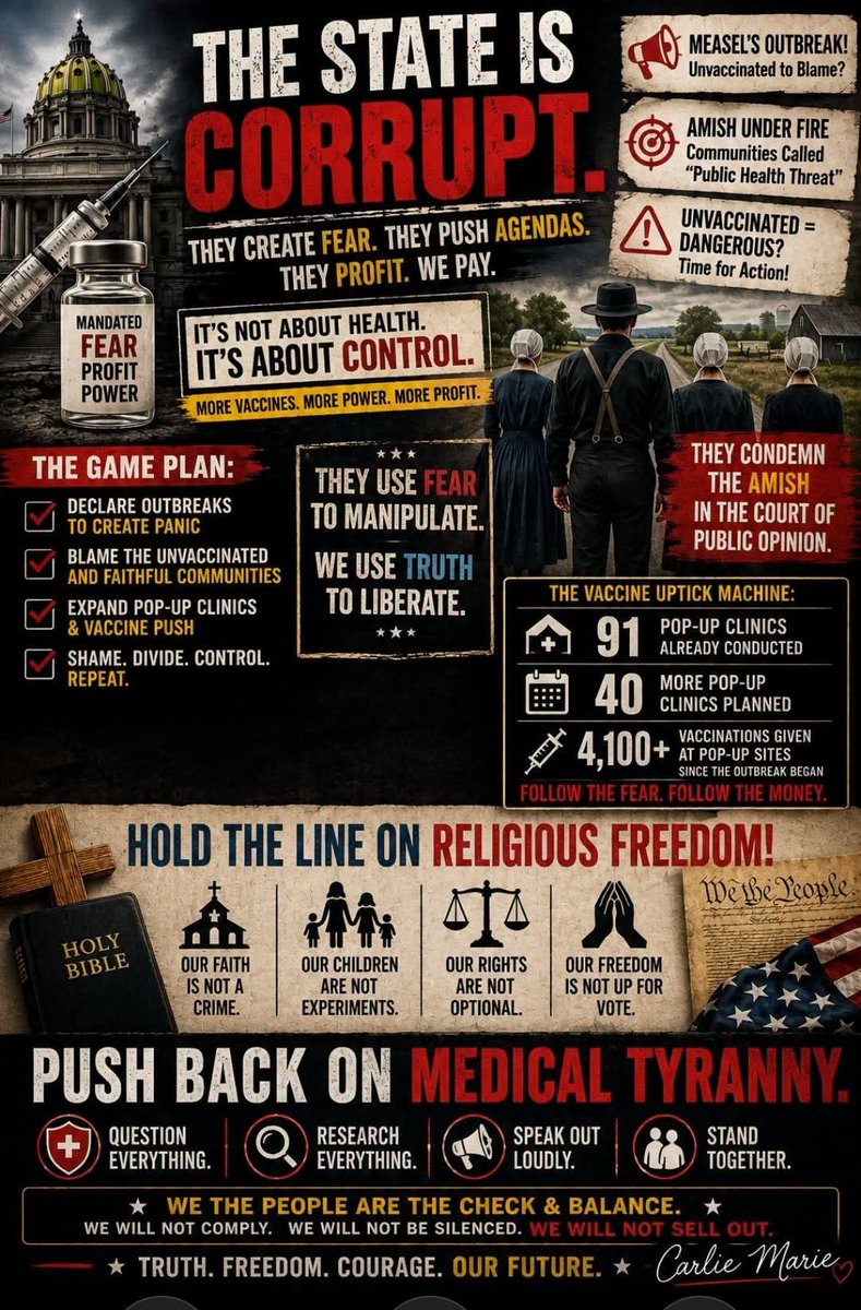 BroskyValerie's tweet photo. @liz_churchill10 The Pennsylvania Department of Health is proposing more than 500 pages of regulations that would dramatically expand government authority over your health decisions and your family. Pa DOH regulation #10-242 must not pass.  Contact your representatives. https://t.co/KZxcnrfOl1