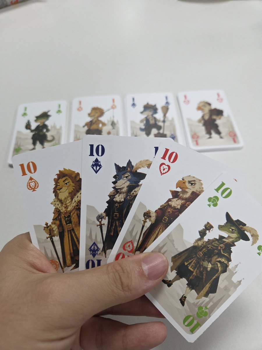 Jerry_Boardgame's tweet photo. こんにちは！今回は日本の秋のゲームマーケットで「トリックジャック」というゲームを紹介します。 ブラックジャックとトリックテイキングを組み合わせたゲームで、4人のチームメンバーと共に制作しました。 多くのご関心をお願いいたします
#ボードゲーム  #ゲムマ #ゲムマ2026秋 https://t.co/Oc4lj4JpEE