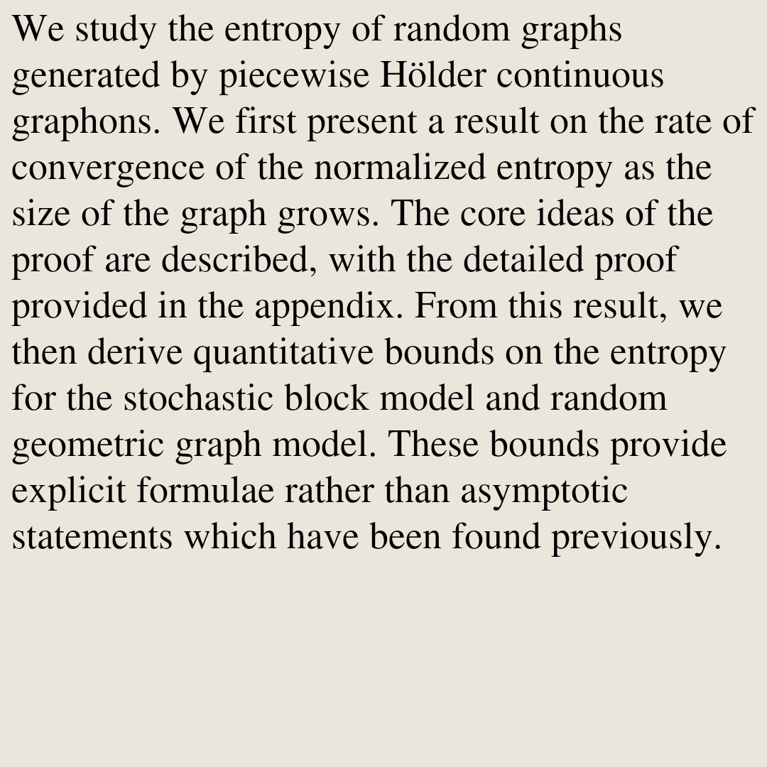 NHWK's tweet photo. Explicit Bounds on the Entropy of Piecewise Hölder Graphon Models

Connor Loehde-Woolard, François G. Meyer
https://t.co/Nn5G2w1KI2 [𝚖𝚊𝚝𝚑.𝙿𝚁 𝚌𝚜.𝚂𝙸 𝚜𝚝𝚊𝚝.𝙼𝙻] https://t.co/6SI8RcQrCu