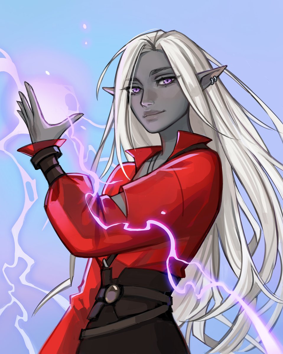 D29244270's tweet photo. My drow elf oc⚡️

Also, my commissions are currently open
#artistcommission #characterart #dnd #drow #oc https://t.co/ruKt5FYwPo
