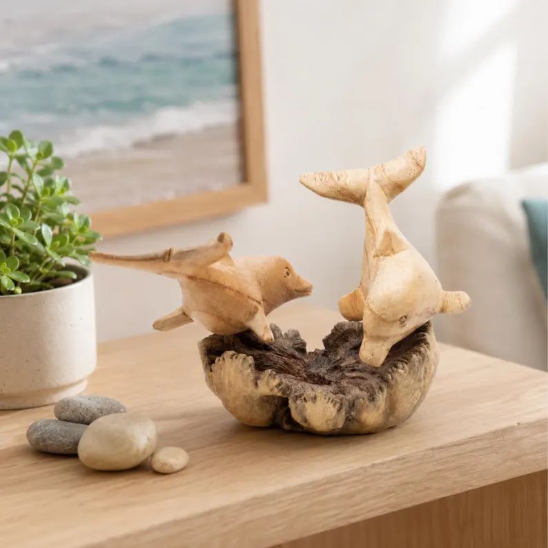 dgkostop's tweet photo. Two dolphins caught mid-leap ๐ฌ Hand-carved from natural parasite wood, so every piece is one of a kind. A warm coastal touch for a shelf or sideboard. 10% off gifts.
https://t.co/CI0SR71tKU
#HandmadeUK #CoastalHome #ShopIndie #EarlyBiz #UKGiftHour https://t.co/mzhLouJJi8