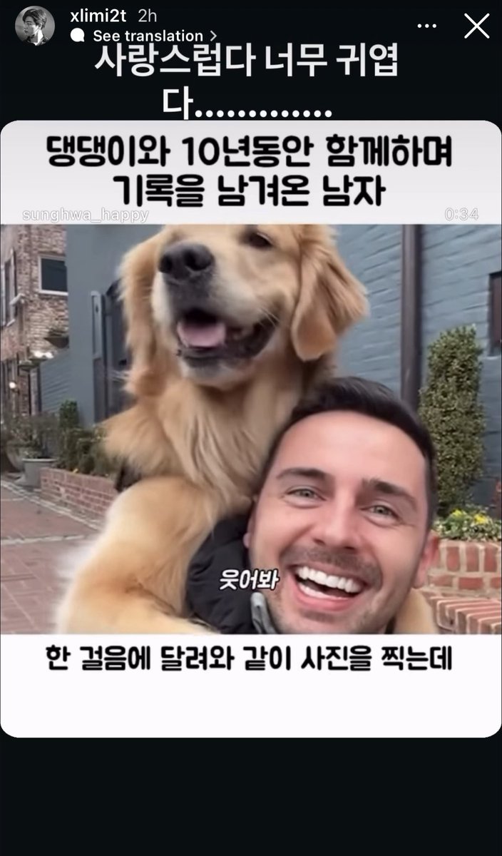 summermaltese's tweet photo. 280826 Sangwon Instagram

“(So) lovely, so cute………….”

Reel: “A guy who documented all 10 years he spent with his dog” https://t.co/MRTkkMYOEK