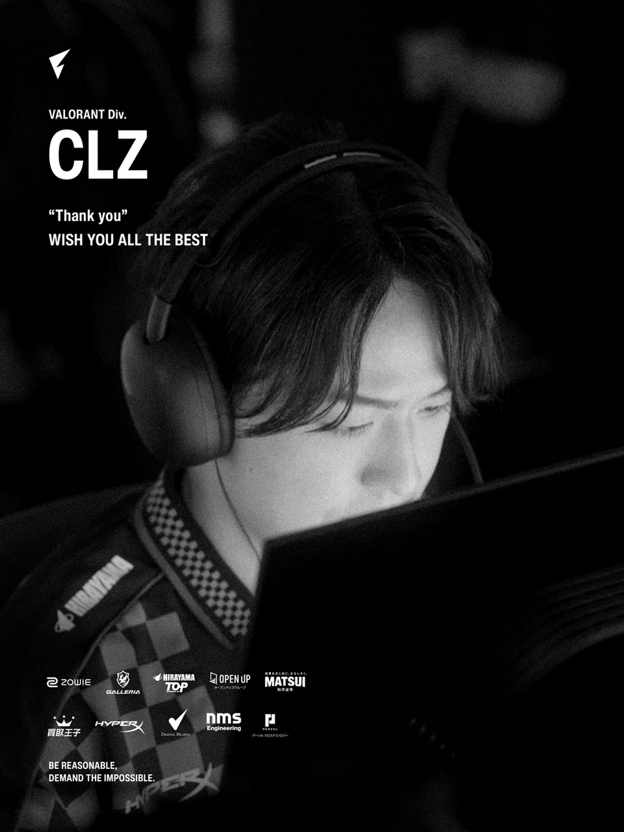 FENNEL_official's tweet photo. VALORANT Div.
Roster Update:

契約満了に伴い、CLZ @Cluzqhi_3 
が脱退する運びとなりました。

FENNELへの復帰後も、その卓越したプレイと勝負強さで多くの熱狂を生み出してくれました。

ともに歩んだ日々と、これまでの多大なる貢献に、心より感謝いたします。

なお、FENNELは2027年以降のVALORANT競技シーンへの参戦に向け、次なる準備を進めております。
新たな挑戦の詳細については、改めてお知らせいたします。