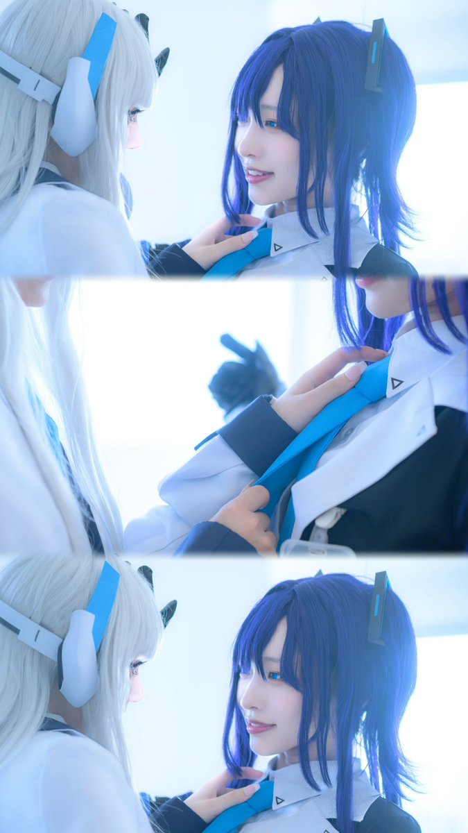 _skr33's tweet photo. ノアとユウカ🩵👔
#BlueArchiveCosplay https://t.co/kpA6Wyoy0M