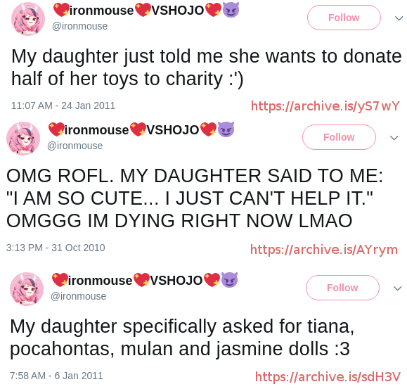 Serializasyon's tweet photo. @Creatureboy339 @frognovel @MoonlitSalem I found here soo these allegedly realy deleted tweets from her at the time. Then again i got this from reddit so im not sure how valid these are. Honestly i find this whole situation hilarious. https://t.co/godohtSYGU