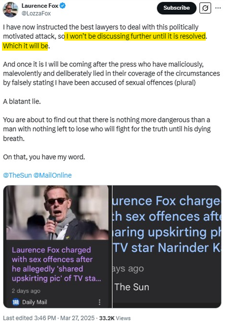 FridayMinus's tweet photo. @Hebie_53 @LozzaFox @CaliforniaFrizz @narindertweets Finally he claimed that this will be resolved, with the "best lawyers" having been engaged.
That was nearly 18 months ago. https://t.co/ALSOl1TbRb