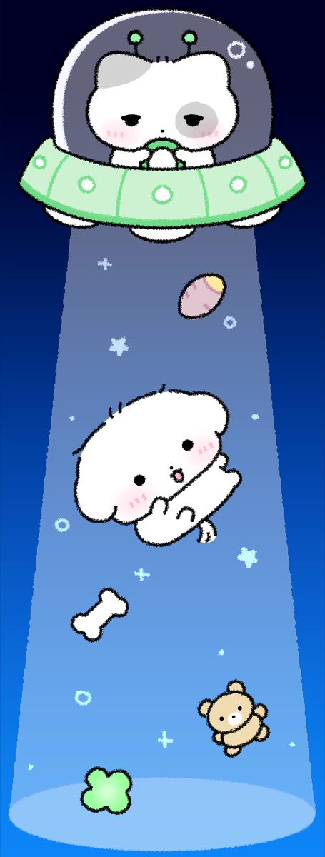 chiwamong's tweet photo. 🐱🛸🐶 https://t.co/aUJkTnPvsv