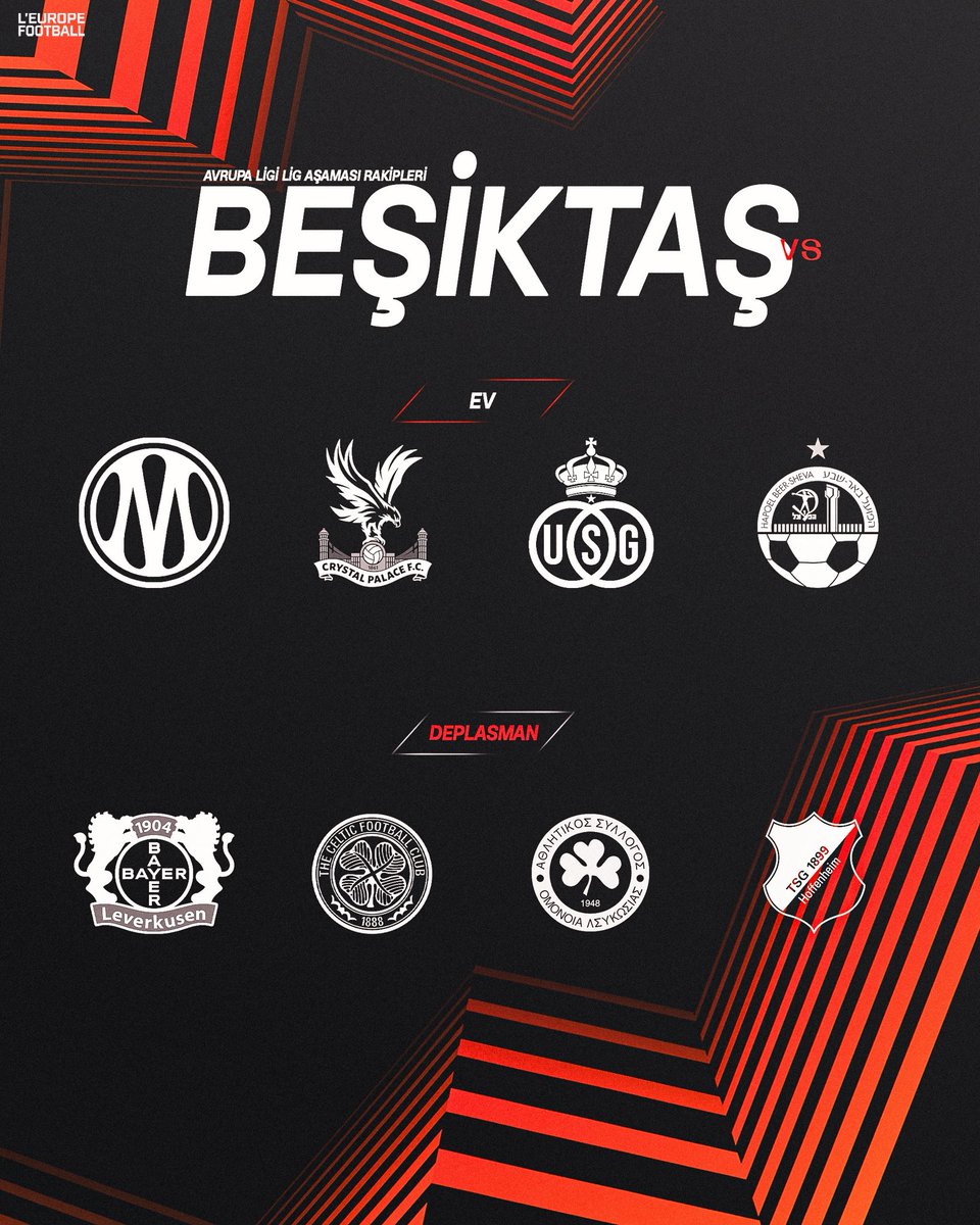 leuropefootball's tweet photo. Beşiktaş’ın UEFA Avrupa Ligi’ndeki rakipleri:

🤔 Sizce Beşiktaş buradan kaç puan toplar? https://t.co/j2qQ7RrbUO