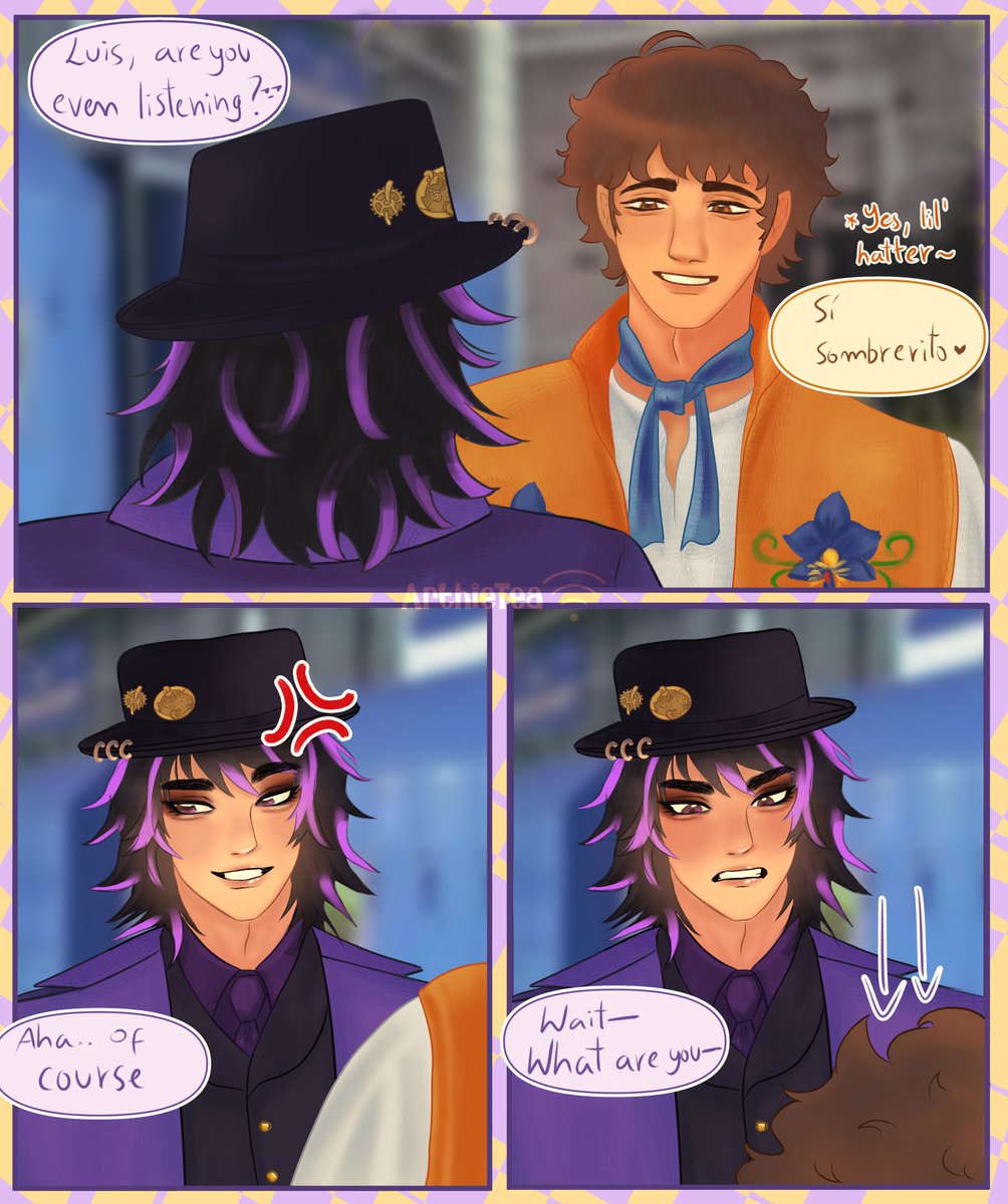 arthietea's tweet photo. Luis, put the Hatter down please 😟😟
#stronghat #descendants https://t.co/NIcS7FaSPc