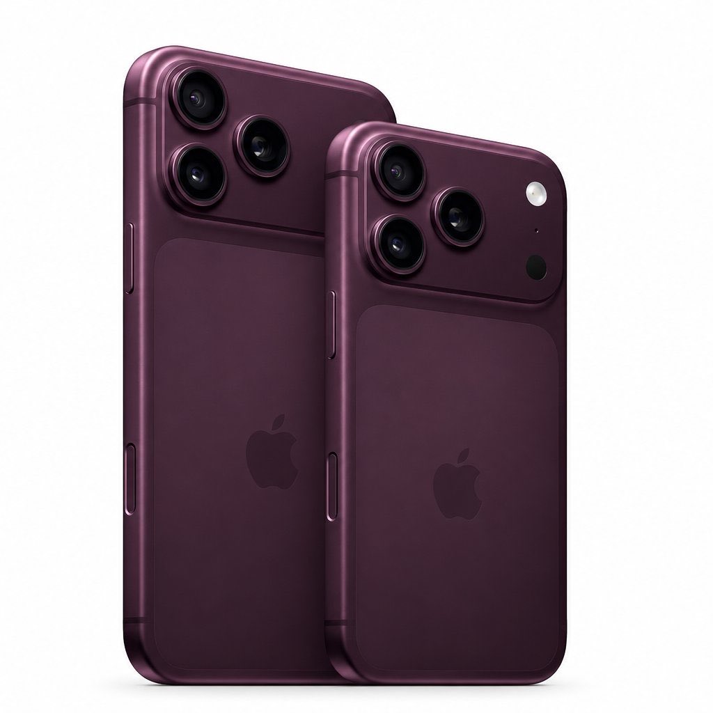 sunnny1583's tweet photo. So it’s Dark Cherry vs. Sky Blue for the upcoming iPhone 18 Pro & Pro Max 

Personally, I’m leaning more towards Dark Cherry. It feels like the perfect successor to the Cosmic Orange on the iPhone 17 Pro, but with a much more premium look.

And honestly… Dark Cherry could easily be the iPhone 18 Pro’s “color of the year.” 👀