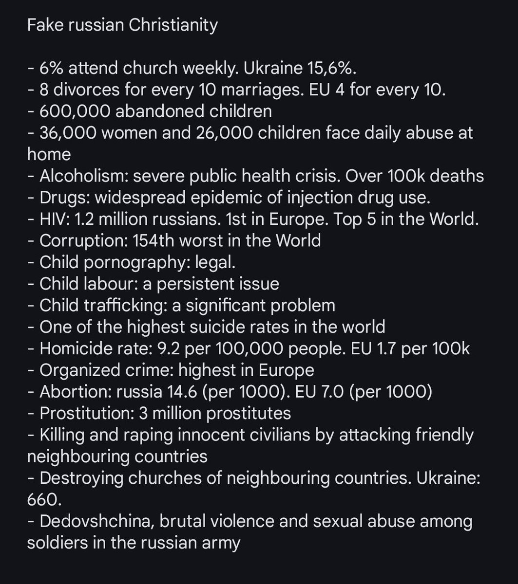 KbillPutin666's tweet photo. russia is not a Christian country. Prove me wrong. https://t.co/UuCL38B0eW
