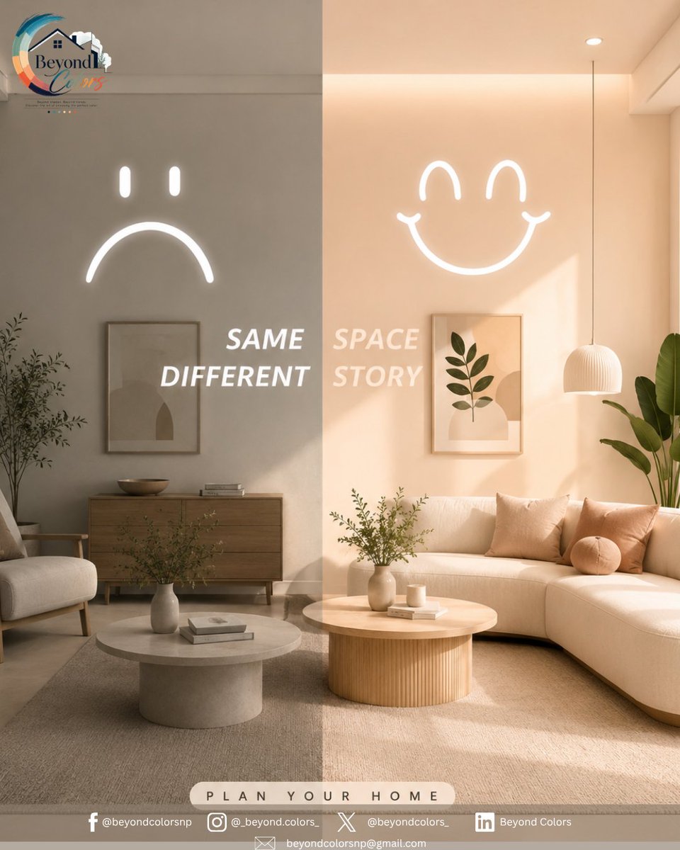beyondcolors_'s tweet photo. Same space. Different story. ✨

Your walls don’t just change the color of a room, they change how the room feels.
Meet Rose White: soft, warm, and effortlessly inviting. 🤍
#beyondcolorsnp #colorinspiration #colorpalette #interiorinspiration #interiordesignideas #decorideas https://t.co/JGeBTTCjvt
